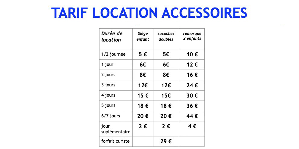 location accessoires